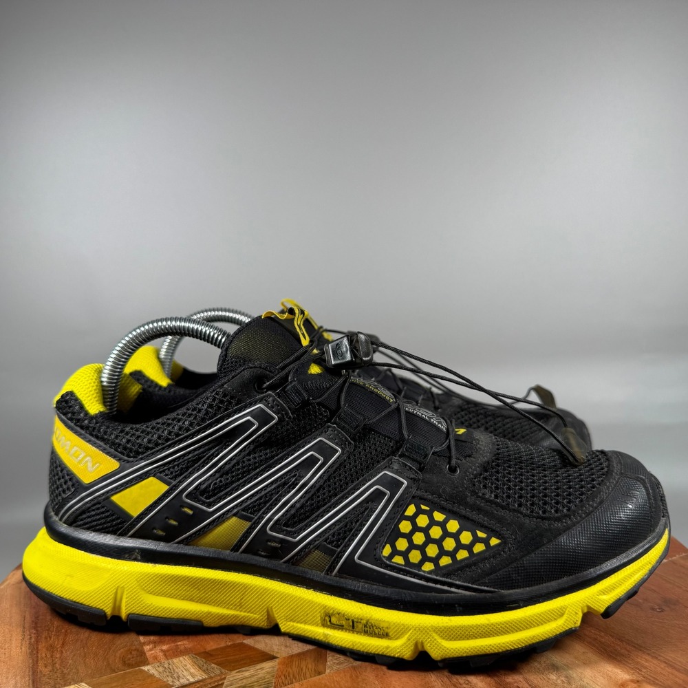 Salomon XR Mission Men Black Yellow Trail Running Shoes 128445 Size 8.5